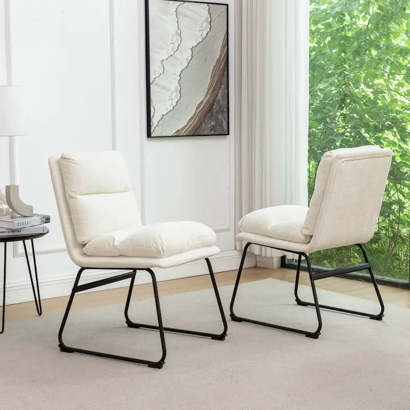 Upholstered Sled-Base Dining Chair