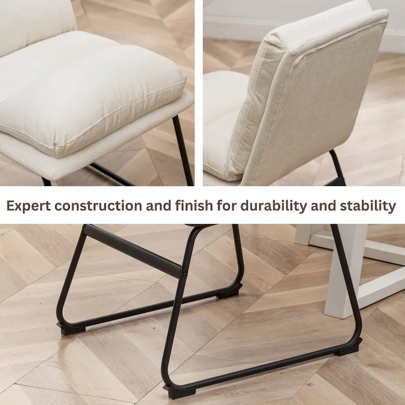 Upholstered Sled-Base Dining Chair