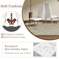 Modern White Dining Chair with Diamond-Detail Backrest
