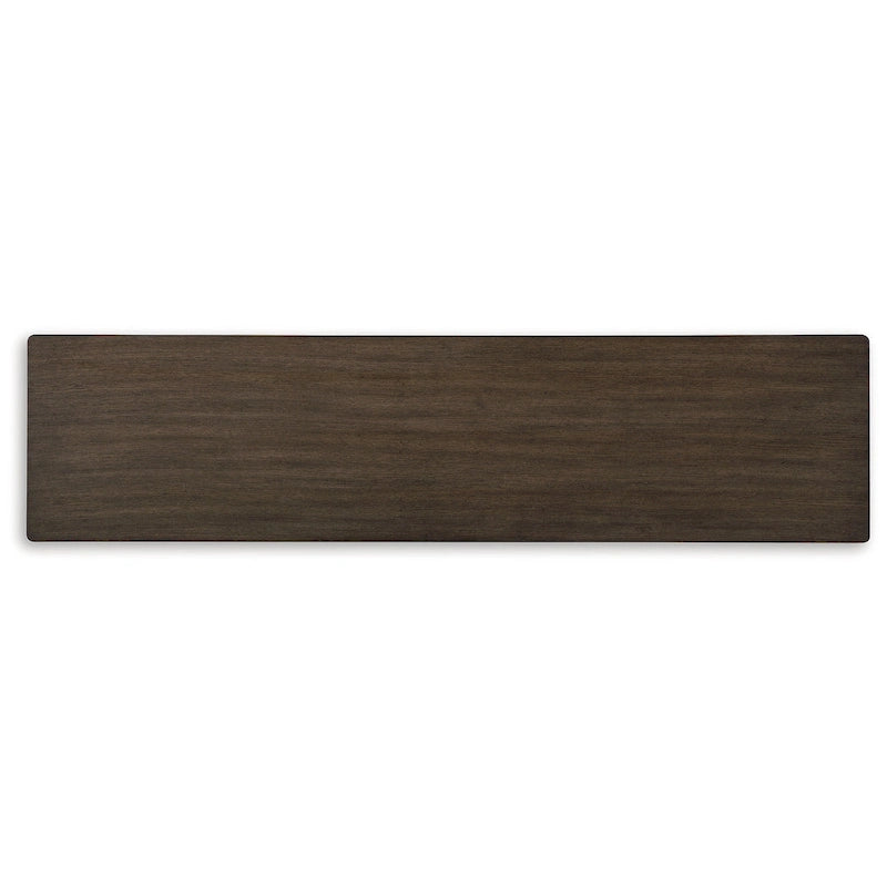 Bruine sidetable met architectonisch silhouet - 72 W x 18 D x 34.75 H