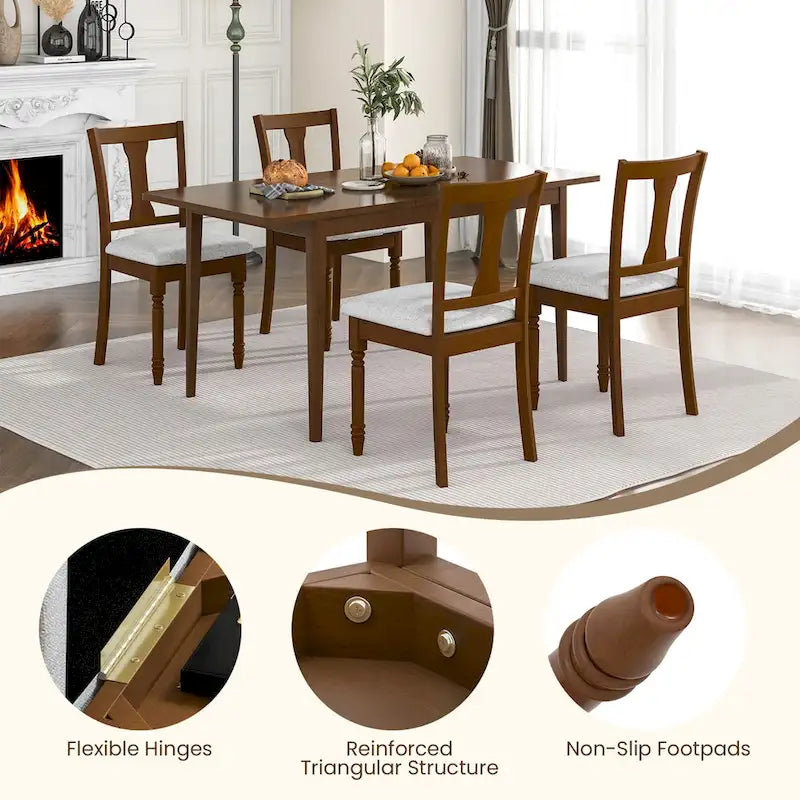 Upholstered Wooden Dining Chair with Under-Seat Storage