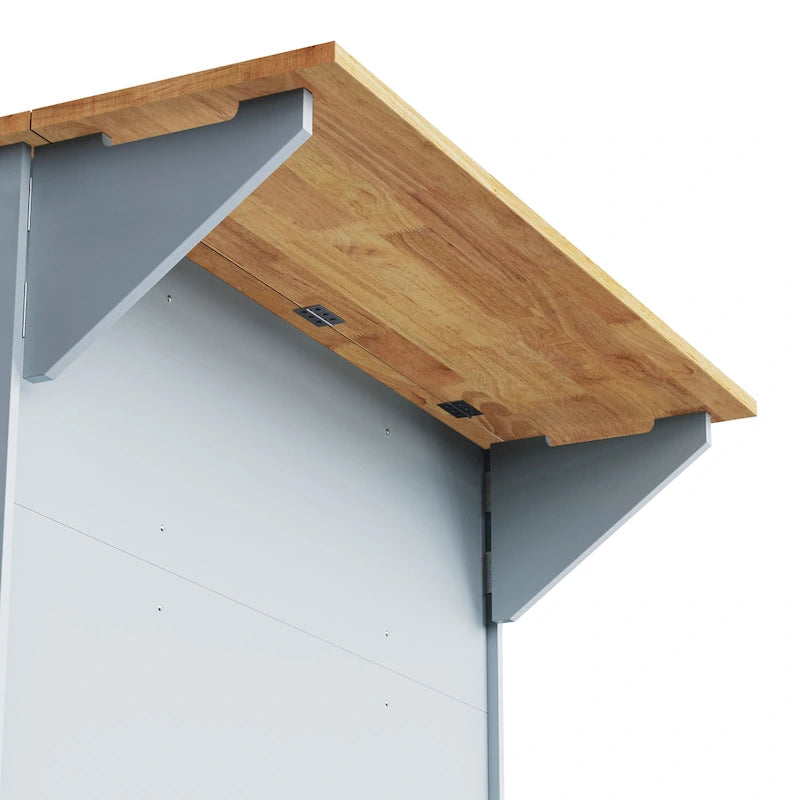 Keukeneiland van 54 inch met neerklapbaar blad van rubberhout, reliëftextuur, verrijdbare keukentrolley op 4 wielen met 4 deuren en 3 laden