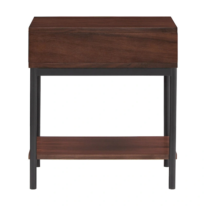 Mesa de centro bicolor elevatória com prateleira aberta