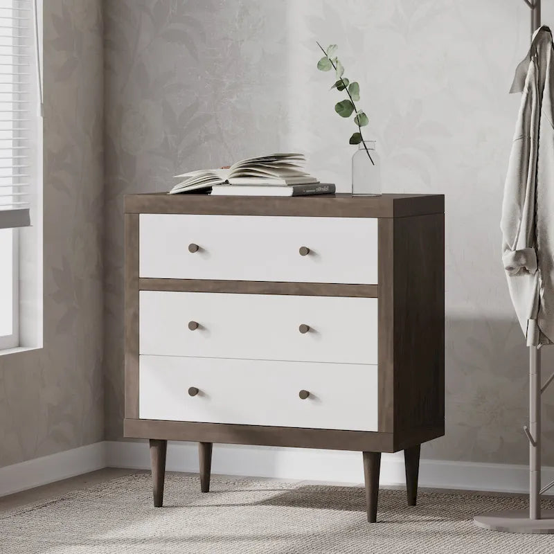 Commode à 3 tiroirs moderne de style moderne du milieu du siècle