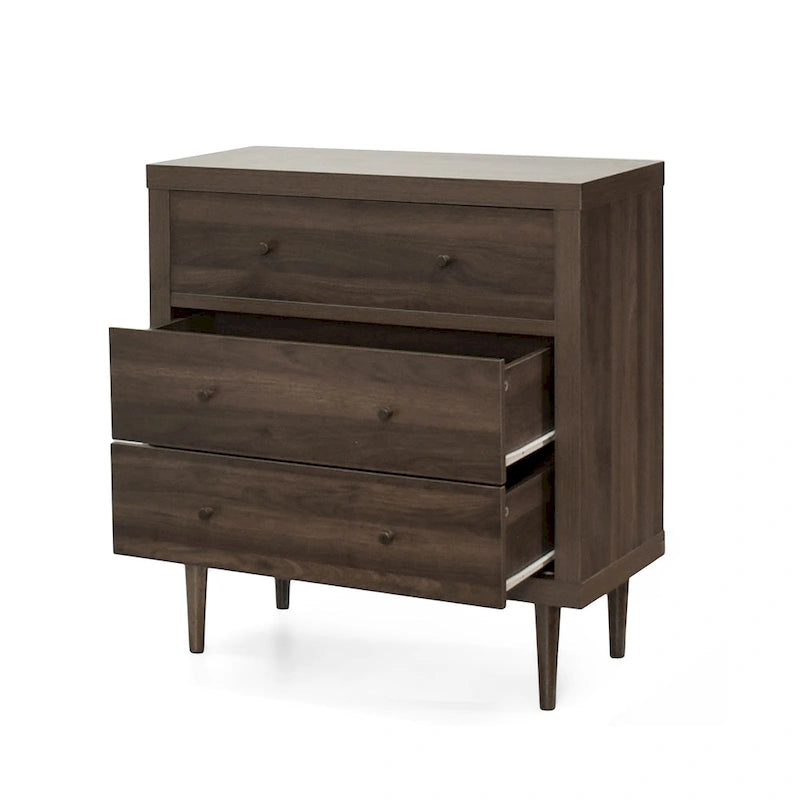 Commode à 3 tiroirs moderne de style moderne du milieu du siècle