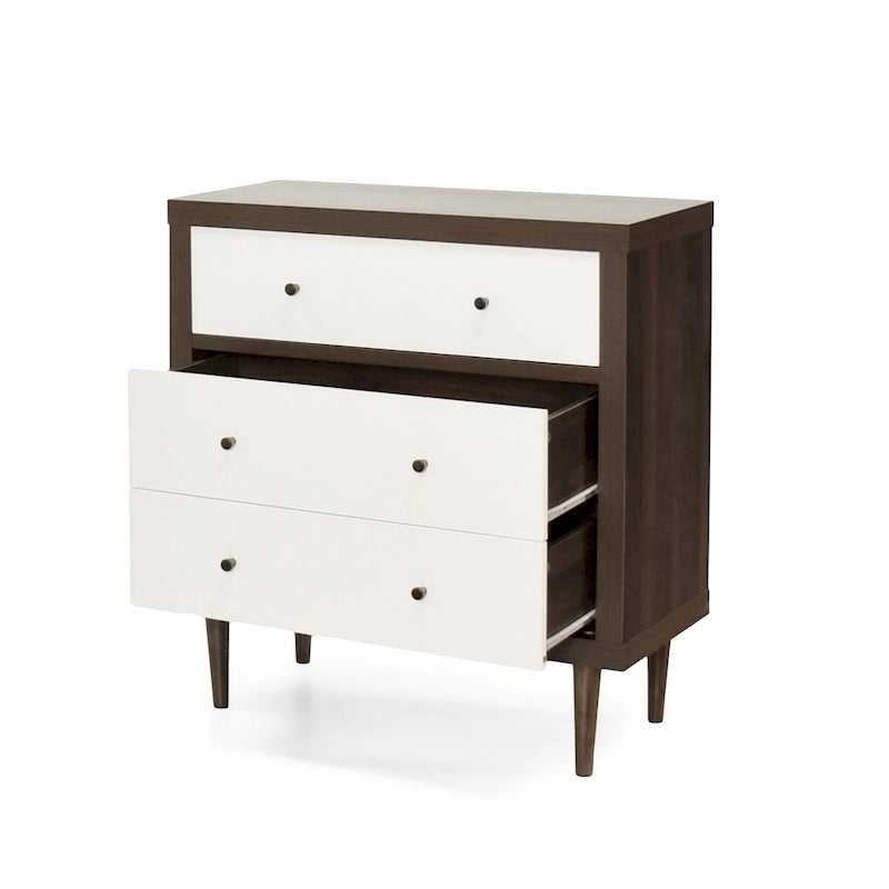 Commode à 3 tiroirs moderne de style moderne du milieu du siècle