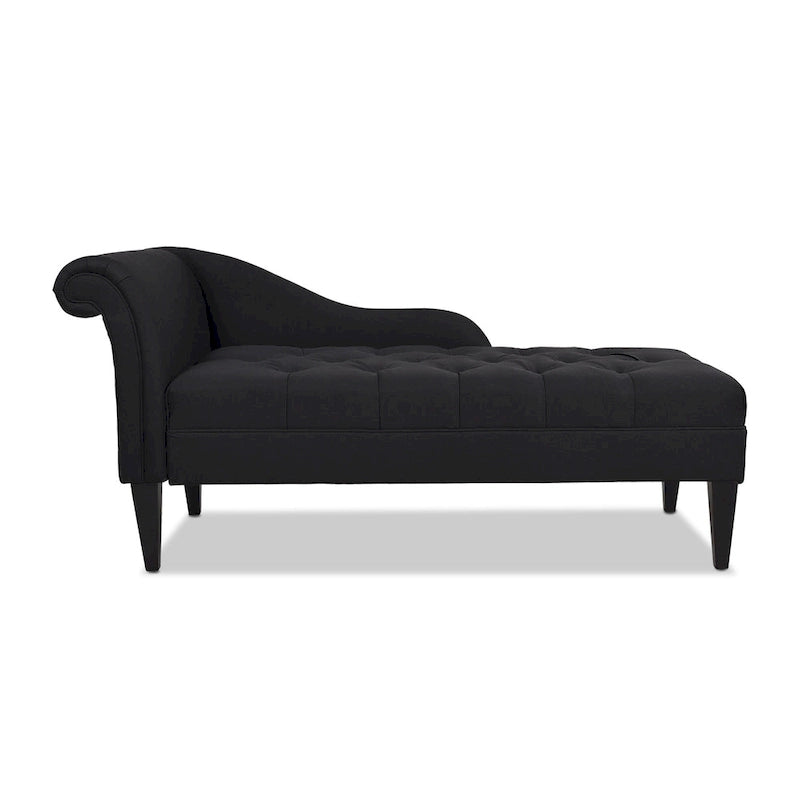 64-Inch-Chaiselongue im Mid-Century-Stil mit Knopfheftung und gerollten Armlehnen