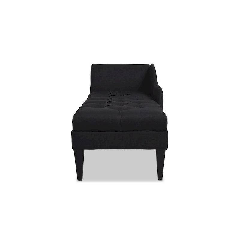 64-Inch-Chaiselongue im Mid-Century-Stil mit Knopfheftung und gerollten Armlehnen