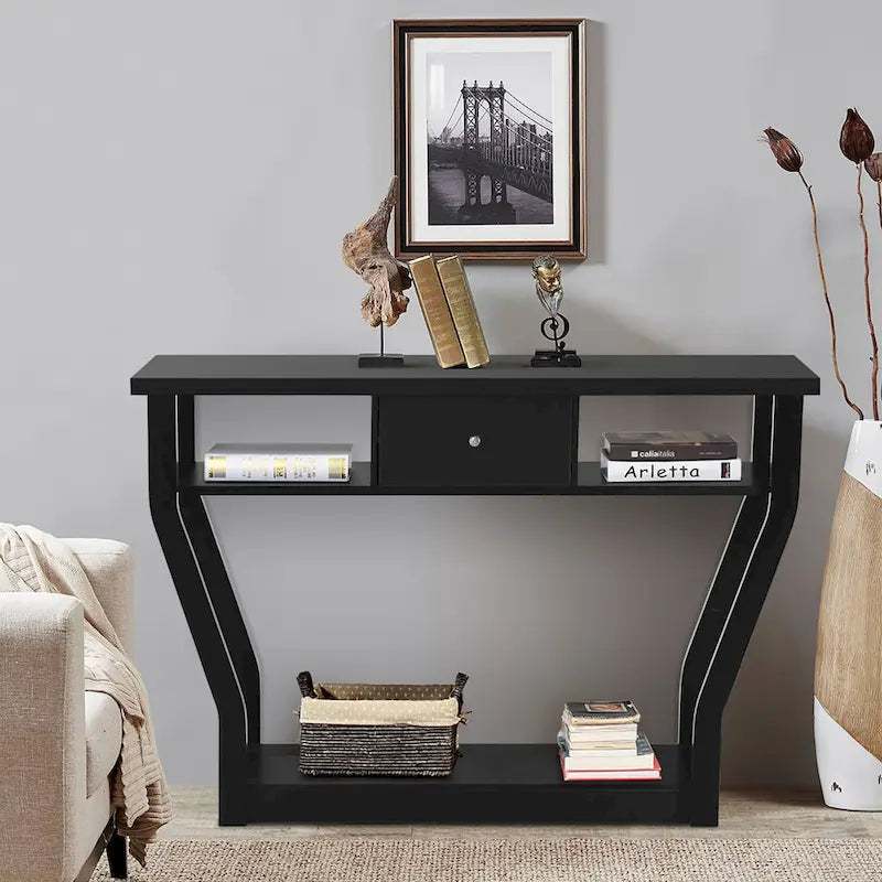 Moderne consoletafel met lade voor de hal