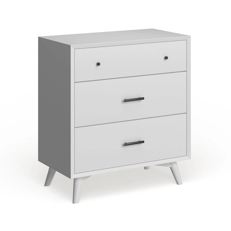 Mid-Century Wood 3-Drawer Small Chest