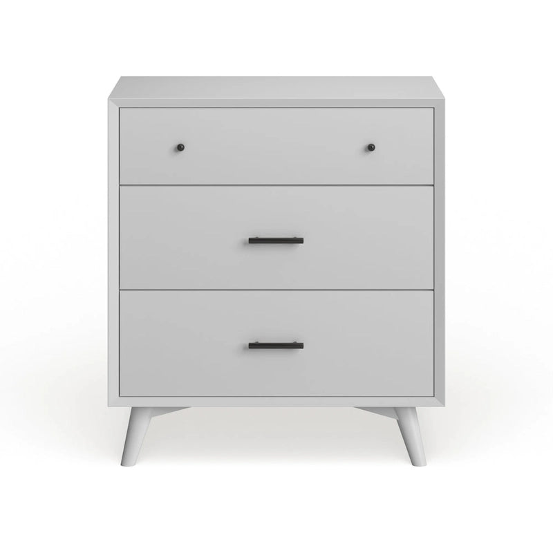 Mid-Century Wood 3-Drawer Small Chest