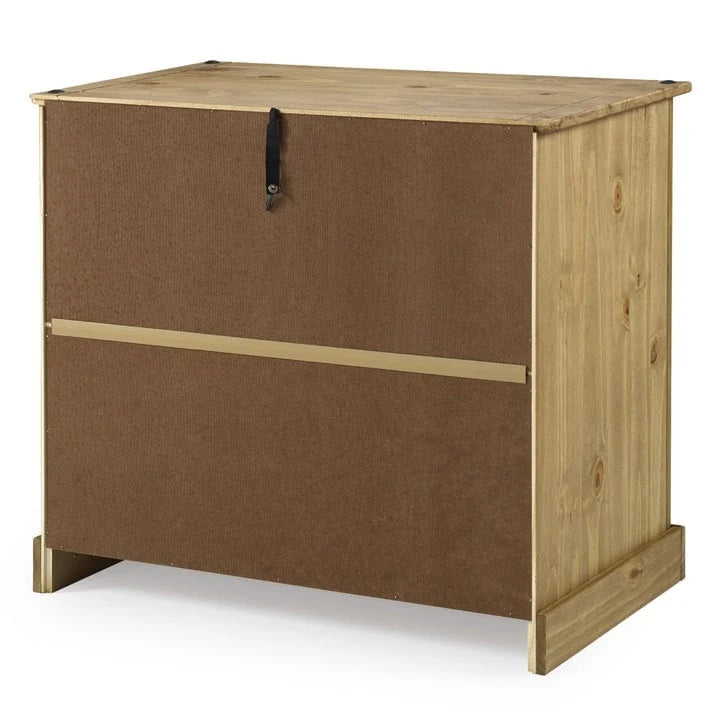 Credenza laterale in legno massello di pino da 35 pollici