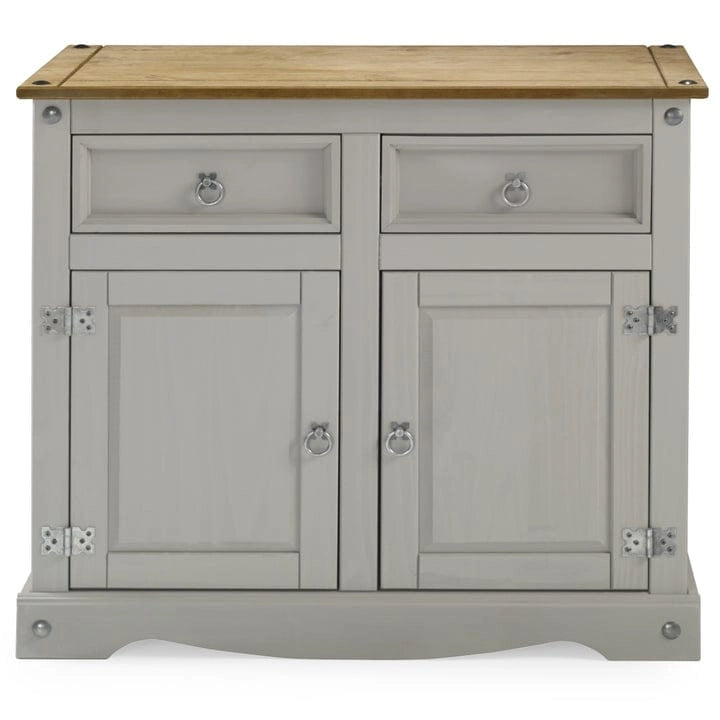Credenza laterale in legno massello di pino da 35 pollici