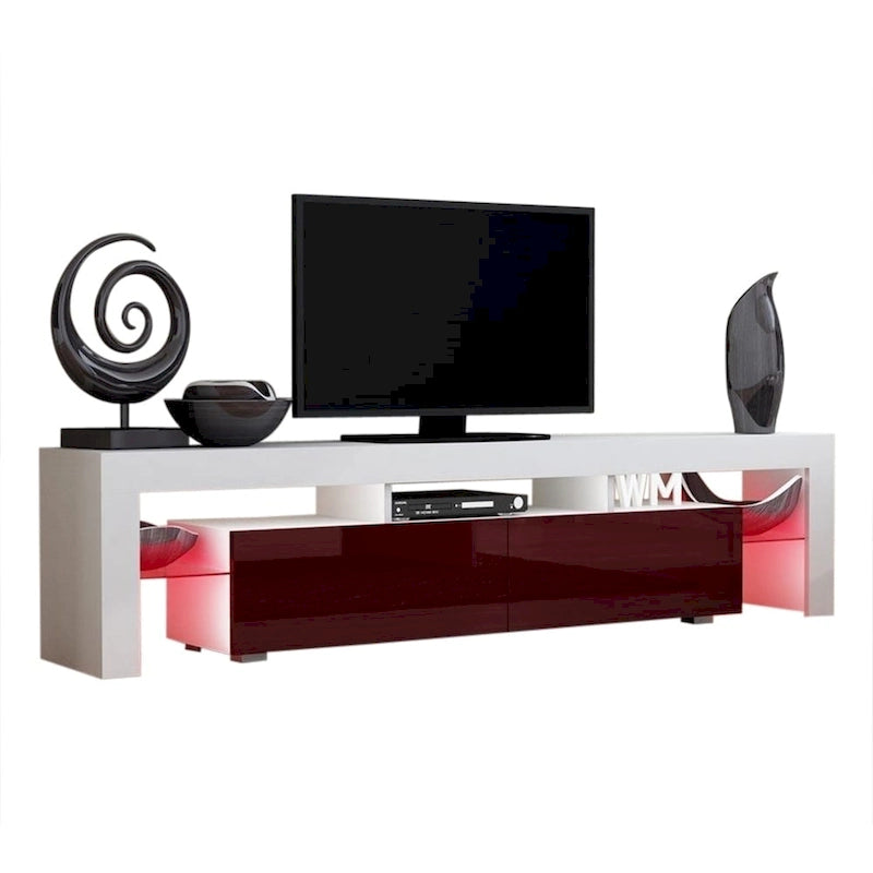 Moderner 79-Zoll-TV-Schrank mit LEDs in 16 Farben