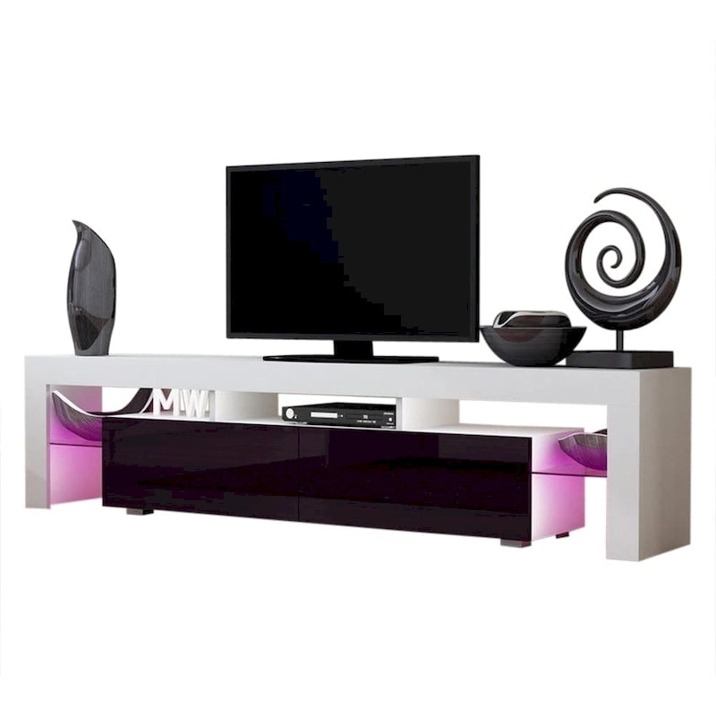 Moderner 79-Zoll-TV-Schrank mit LEDs in 16 Farben