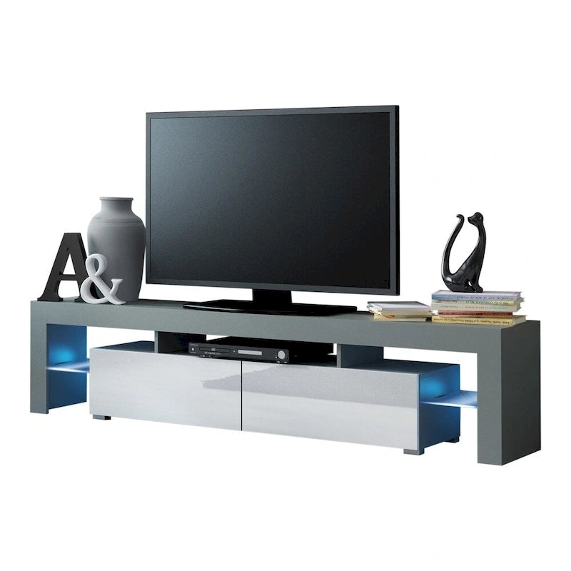 Moderner 79-Zoll-TV-Schrank mit LEDs in 16 Farben