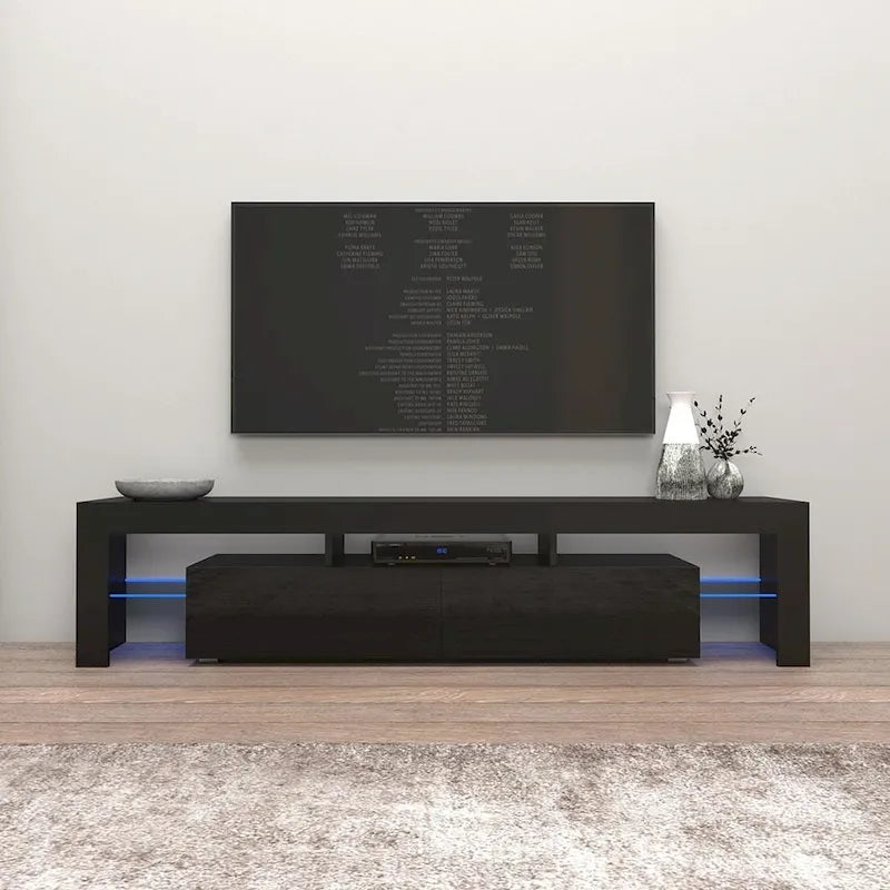 Moderner 79-Zoll-TV-Schrank mit LEDs in 16 Farben