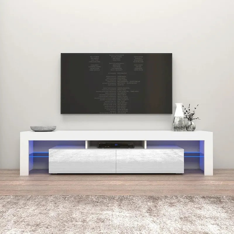 Moderner 79-Zoll-TV-Schrank mit LEDs in 16 Farben