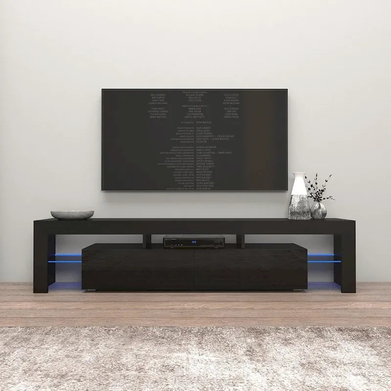 Meuble TV moderne de 79 pouces avec LED à 16 couleurs