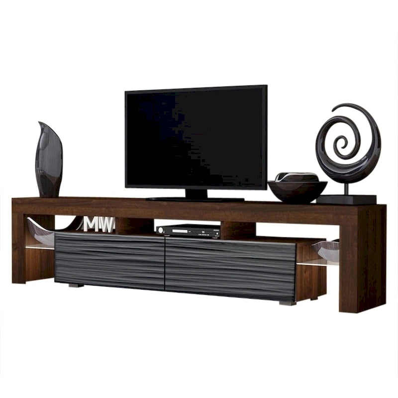 Meuble TV moderne de 79 pouces avec LED à 16 couleurs