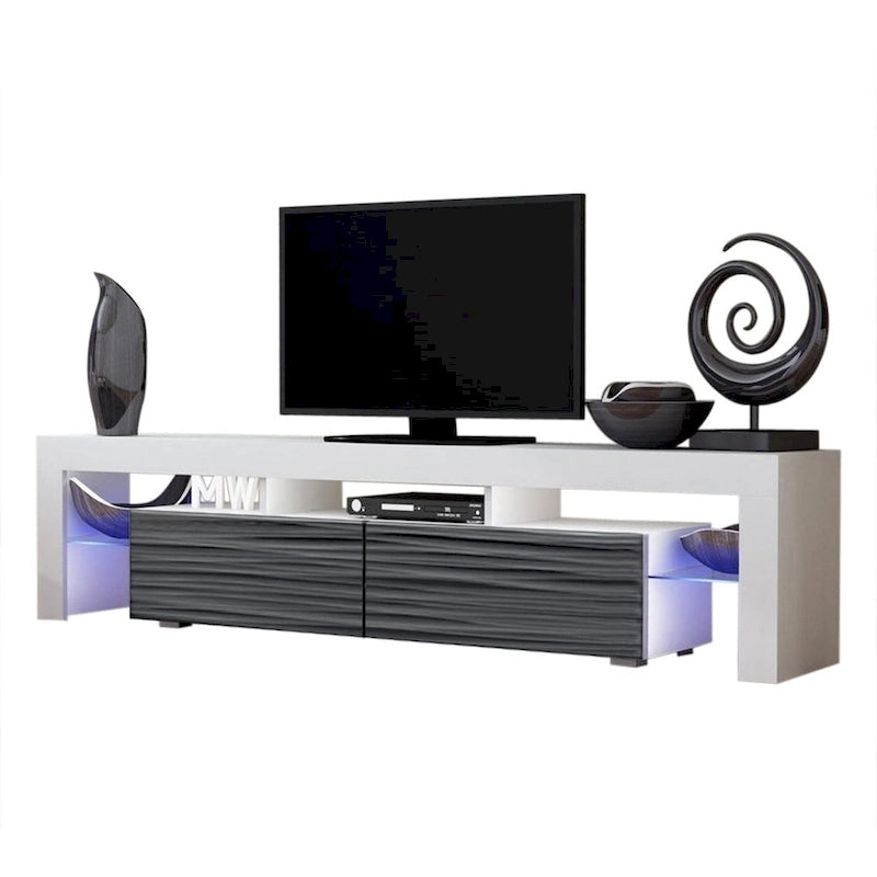 Meuble TV moderne de 79 pouces avec LED à 16 couleurs