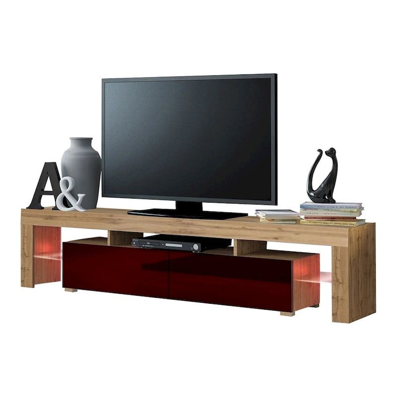 Meuble TV moderne de 79 pouces avec LED à 16 couleurs