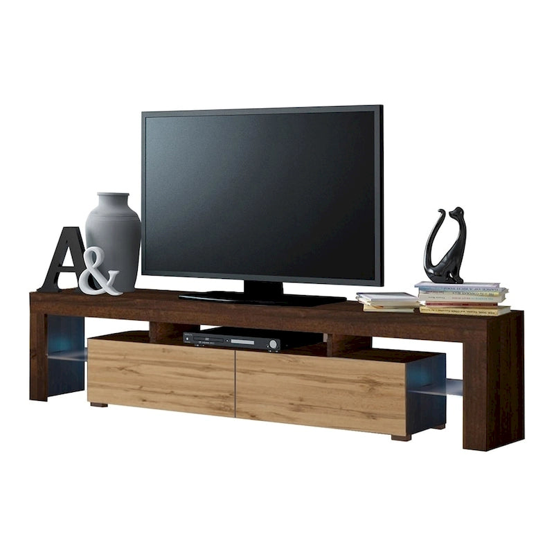 Meuble TV moderne de 79 pouces avec LED à 16 couleurs