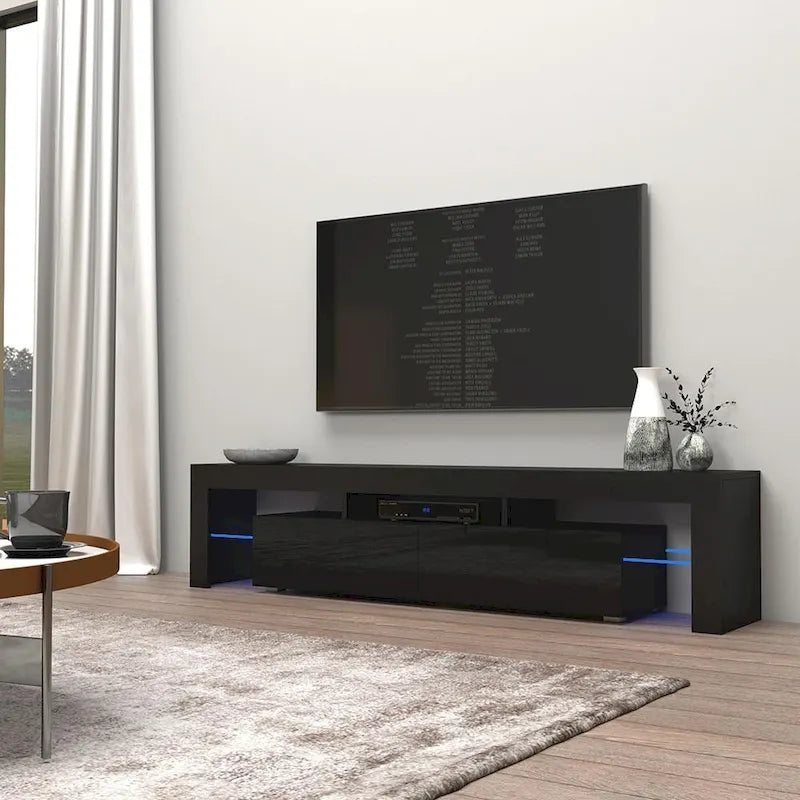 Meuble TV moderne de 79 pouces avec LED à 16 couleurs