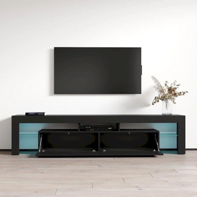Meuble TV moderne de 79 pouces avec LED à 16 couleurs