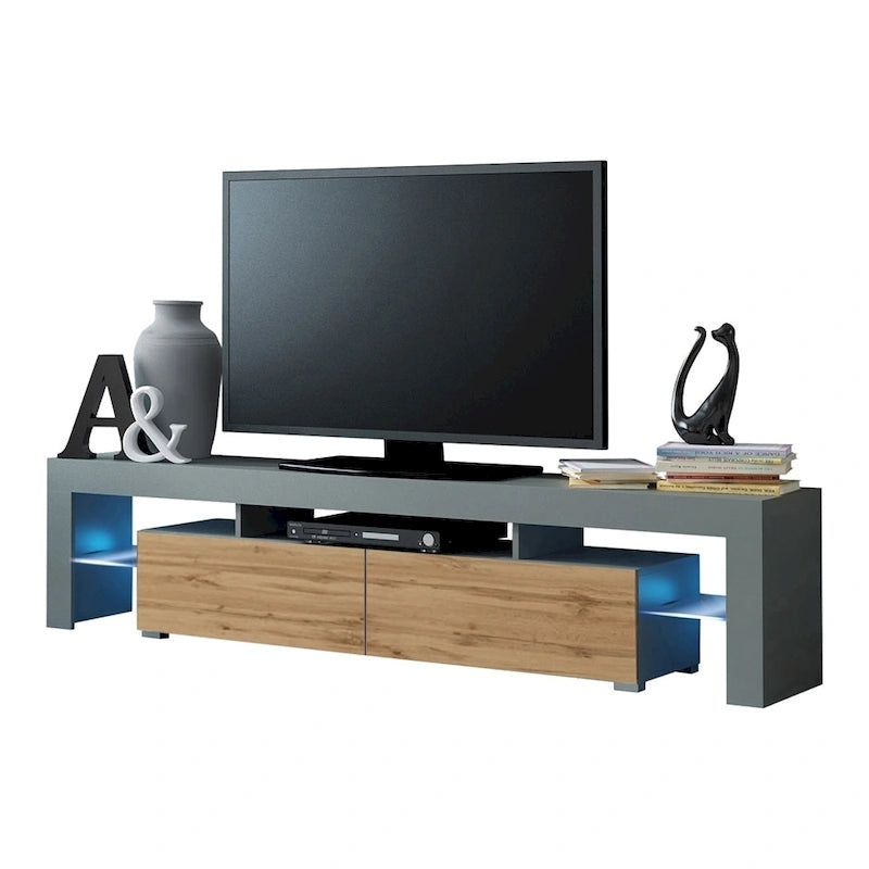 Meuble TV moderne de 79 pouces avec LED à 16 couleurs