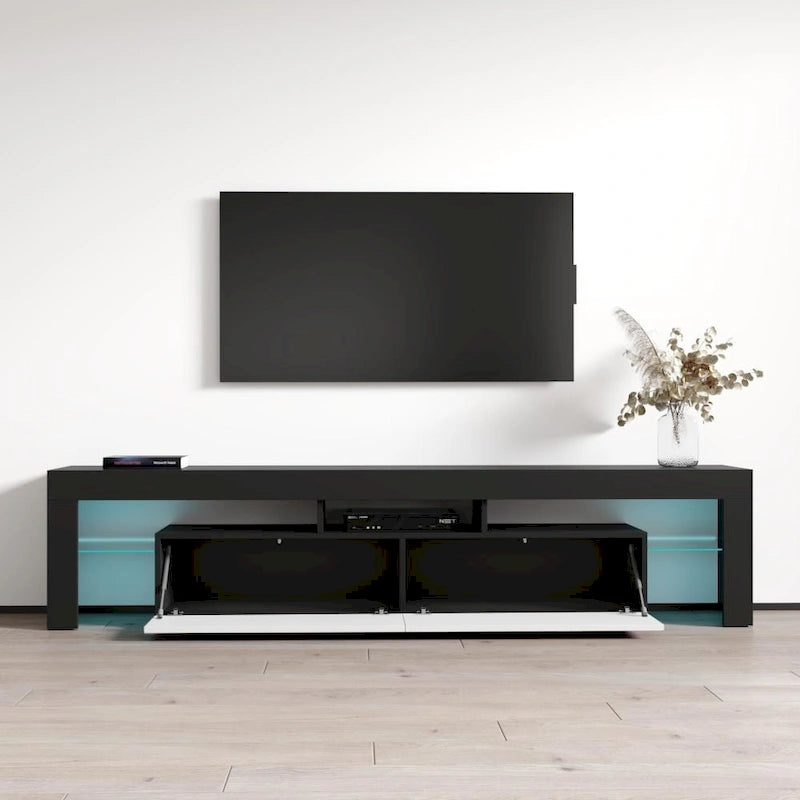 Meuble TV moderne de 79 pouces avec LED à 16 couleurs