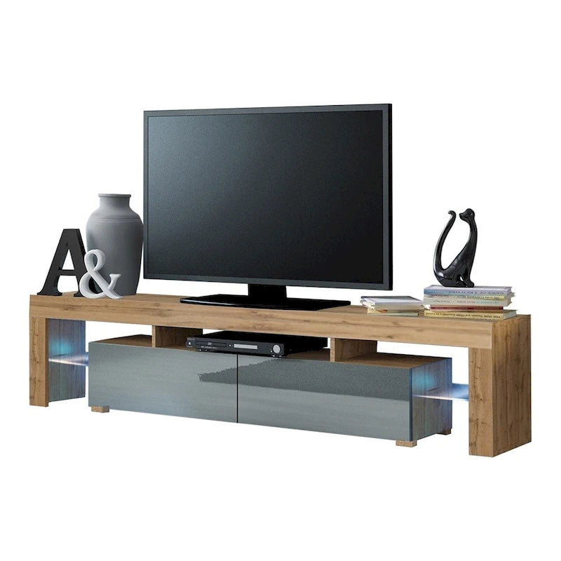 Meuble TV moderne de 79 pouces avec LED à 16 couleurs