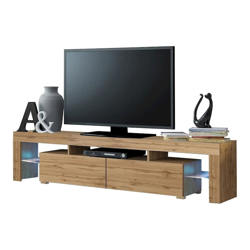 Meuble TV moderne de 79 pouces avec LED à 16 couleurs