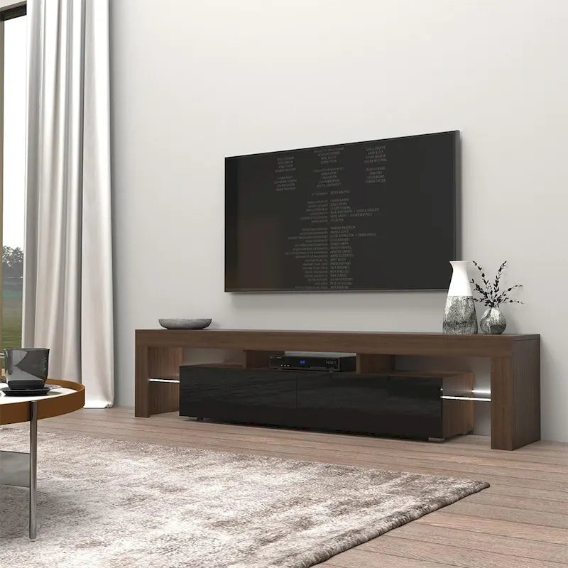 Meuble TV moderne de 79 pouces avec LED à 16 couleurs