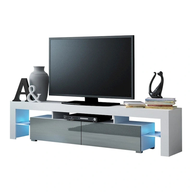 Meuble TV moderne de 79 pouces avec LED à 16 couleurs