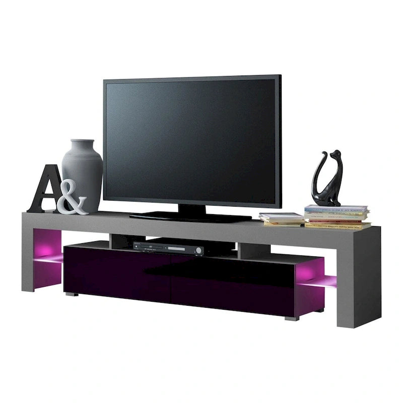 Meuble TV moderne de 79 pouces avec LED à 16 couleurs