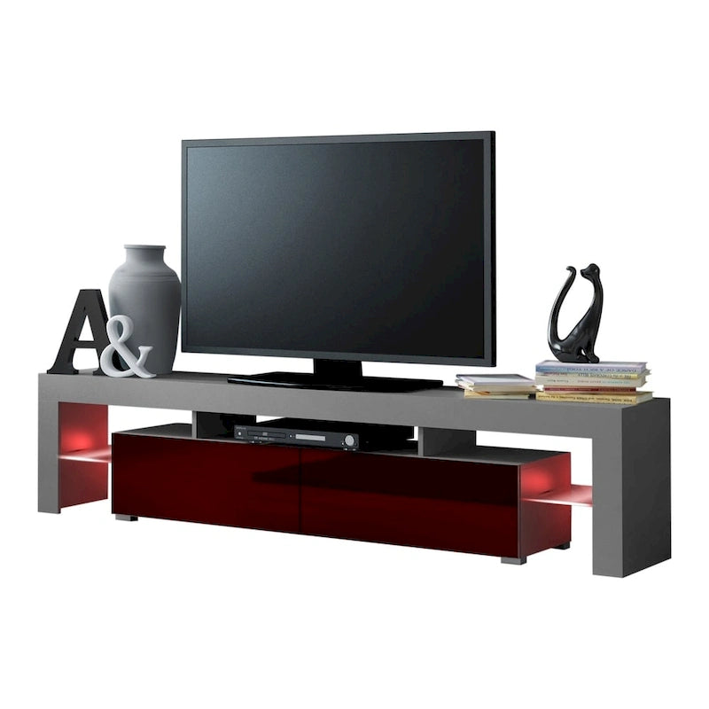 Meuble TV moderne de 79 pouces avec LED à 16 couleurs
