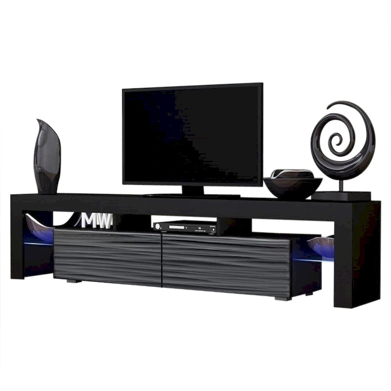 Meuble TV moderne de 79 pouces avec LED à 16 couleurs