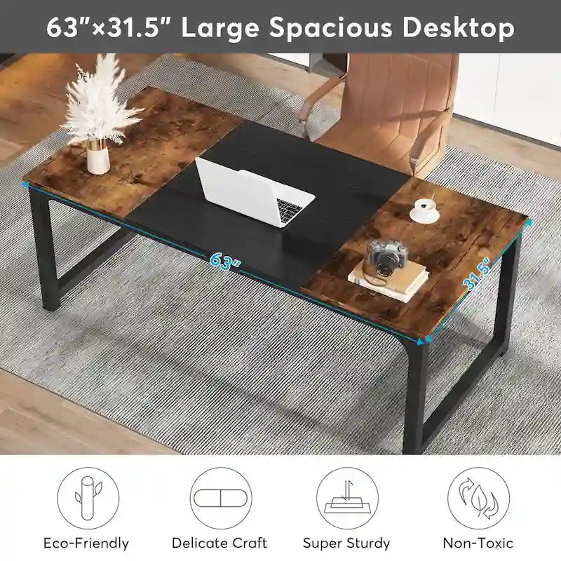 63-Inch Large Computer Desk