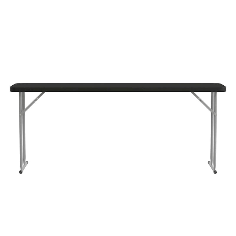 6-Foot White Plastic Folding Training Table