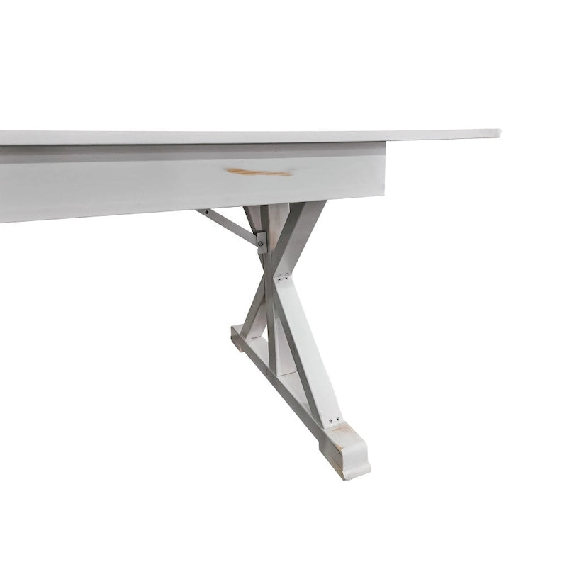 Solid Pine Farmhouse Folding Dining Table with X-Style Legs - 9' x 40"