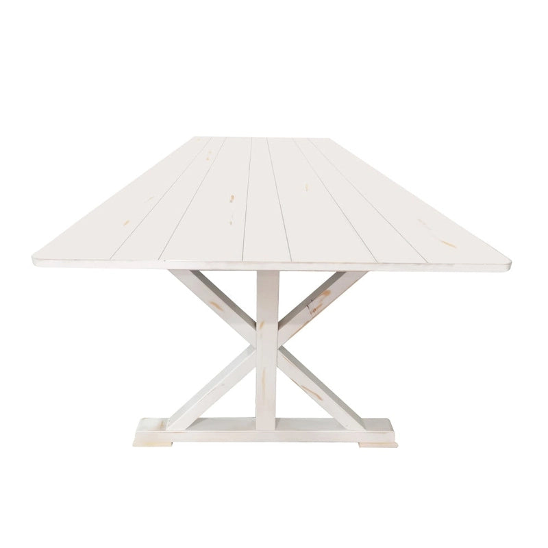 Solid Pine Farmhouse Folding Dining Table with X-Style Legs - 9' x 40"