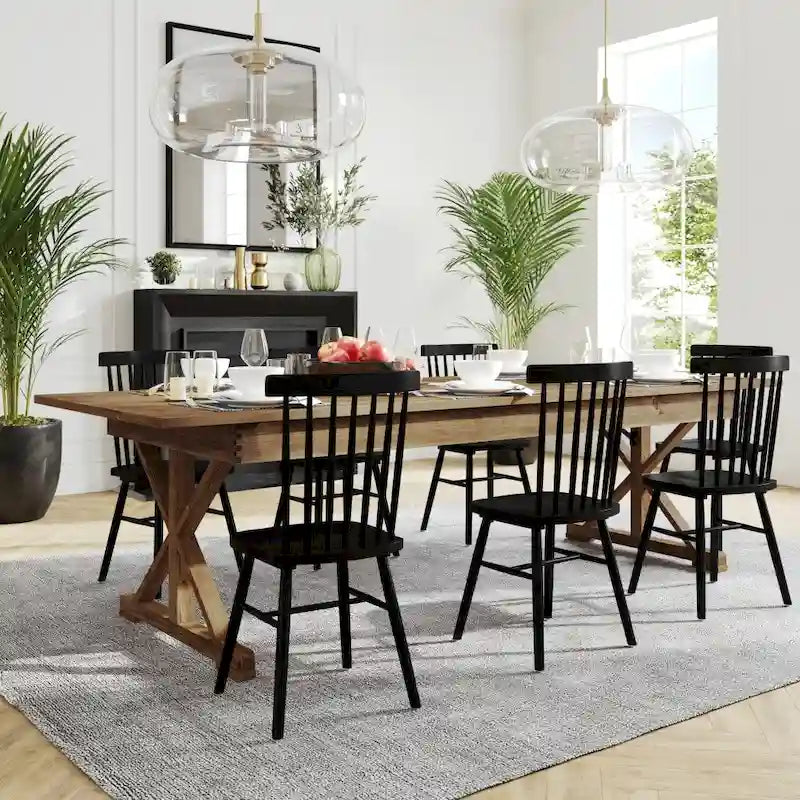 Solid Pine Farmhouse Folding Dining Table with X-Style Legs - 9' x 40"
