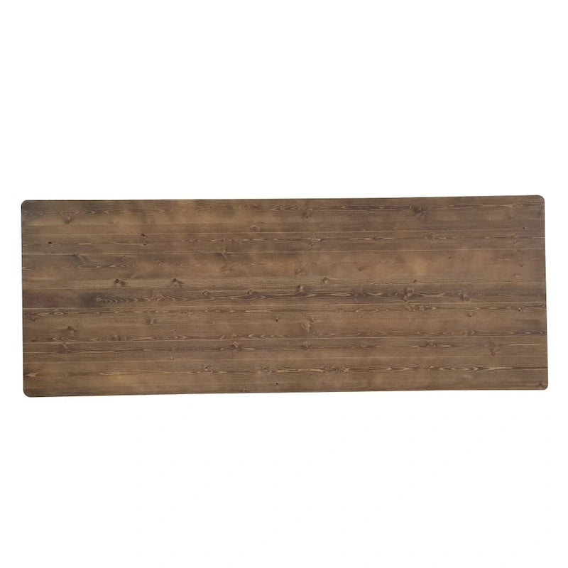 Solid Pine Farmhouse Folding Dining Table with X-Style Legs - 9' x 40"