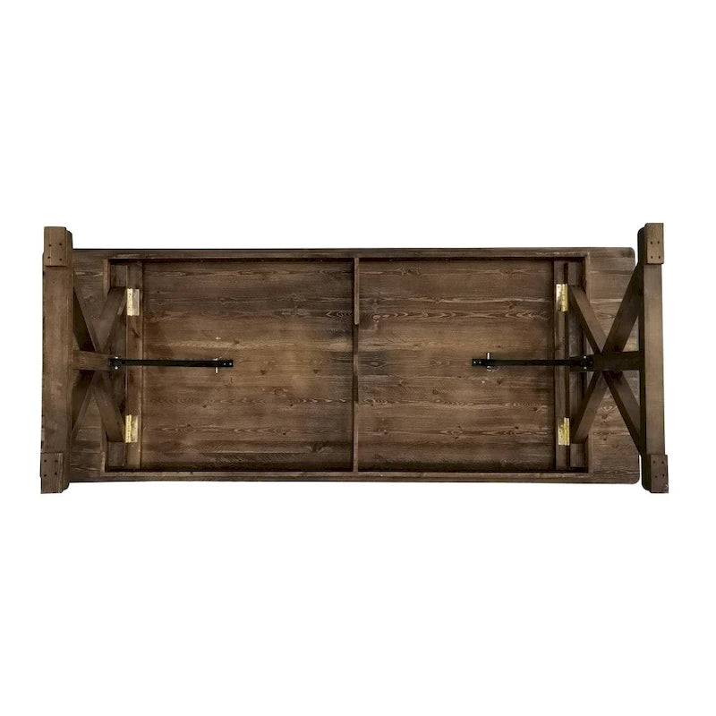 Solid Pine Farmhouse Folding Dining Table with X-Style Legs - 9' x 40"