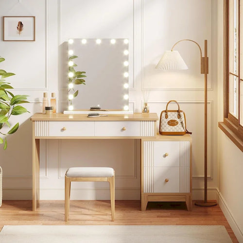 4-Drawer Makeup Vanity Table