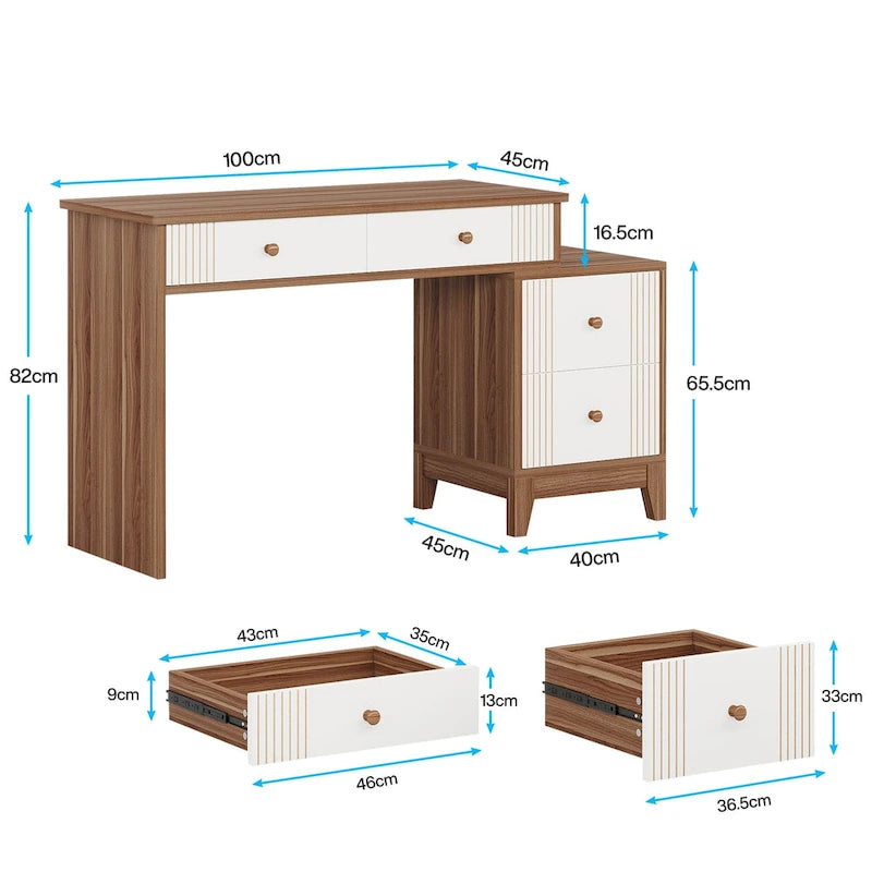 4-Drawer Makeup Vanity Table