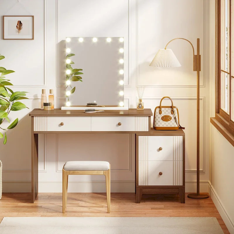 4-Drawer Makeup Vanity Table