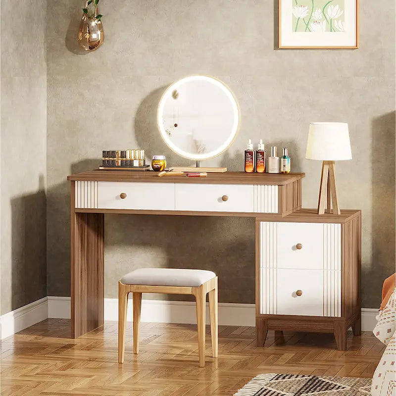 4-Drawer Makeup Vanity Table