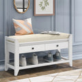 Entryway Storage Bench with Drawers and Shoe Shelf